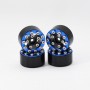 AXIAL SCX24 CNC Aluminum Screws-Style Beadlock wheels Blue x4 pcs