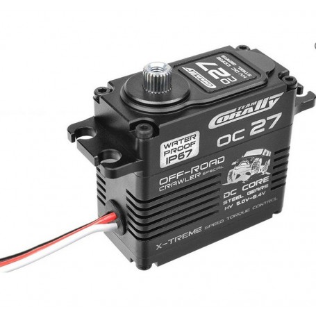 Servo Crawler HV 27.3kg 0.11s Caja Aluminio 5v - 8.4v IP67