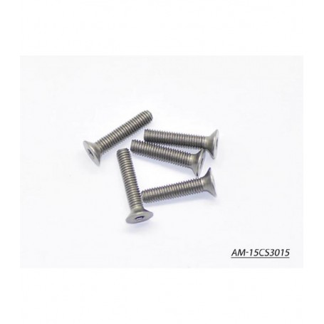 Titanium Screw allen countersunk head M3x15mm x5 pcs