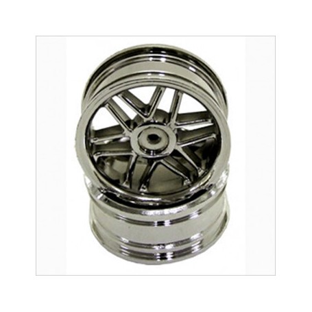 224252S Wheels 6 double spokes  Silver 1/10 On Road HoBao