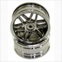 224252S Wheels 6 double spokes  Silver 1/10 On Road HoBao