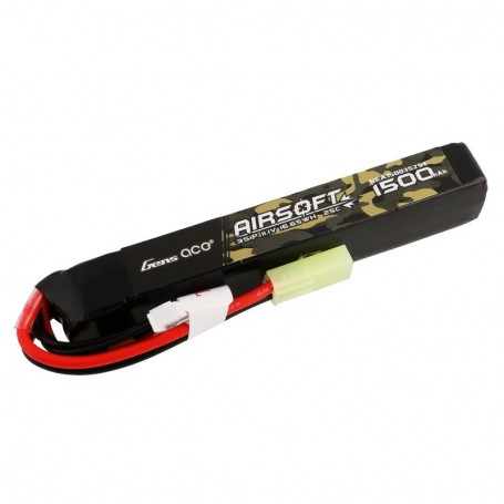 LiPo Gens ACE 1500mAh 11.1v 25C Airsoft with Mini Tamiya
