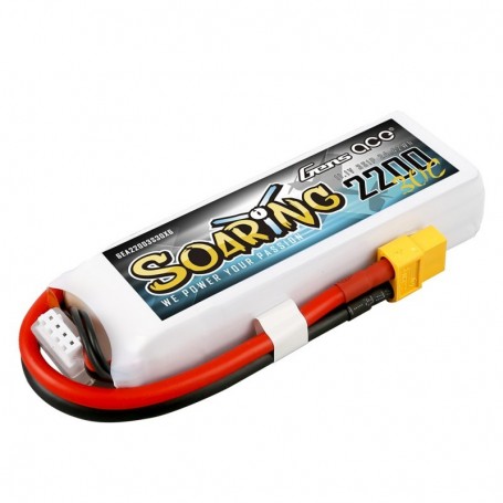 LiPo Gens ACE Soaring 2200mAh 11.1v 30C with XT60