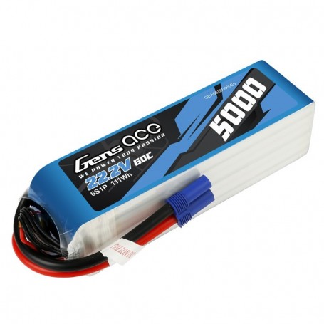 Bateria LiPo Gens ACE 5000 mAh 22.2v 60C con EC5