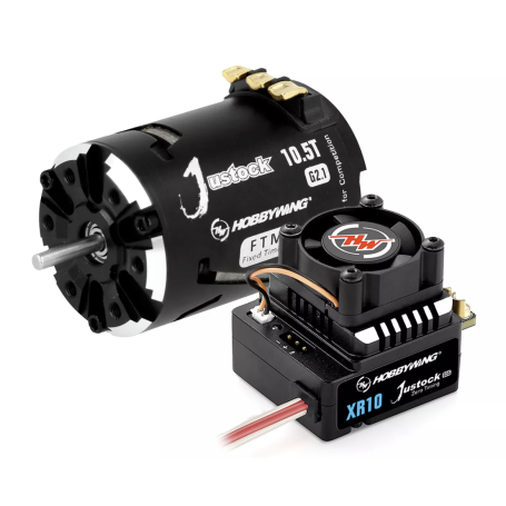 Combo system Hobbywing XR10 G3S Justock + 10.5T G2.1 Black