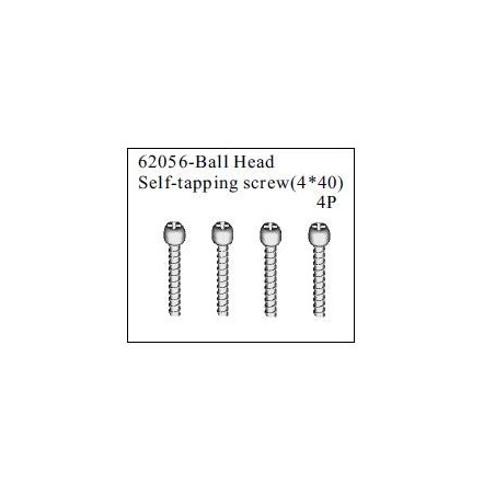 62056 - Ball head Screw 4x10 6 uds.