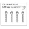 62056 - Ball head Screw 4x10 6 uds.
