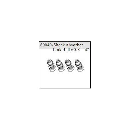 60040 - Shock Absorber Link Ball O5.8 x 4 unidades