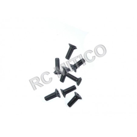 61025 - Countersunk Mechnical Screw 3x10 - 8 ud