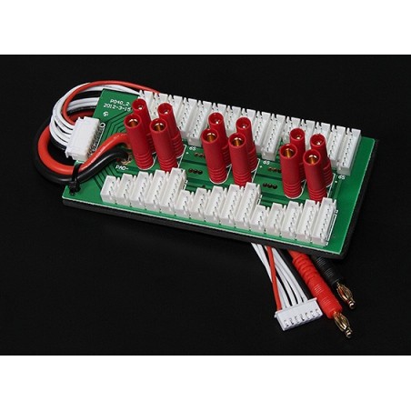 Placa carga paralela de 6 packs 2-6S (Banana 4 mm)